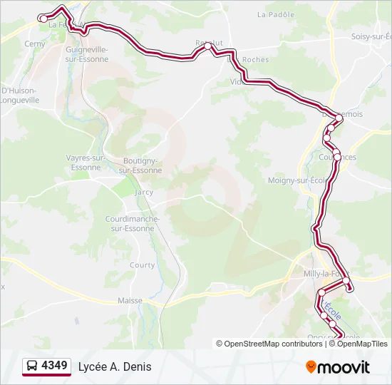 4349 Bus Line Map