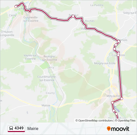 4349 Bus Line Map