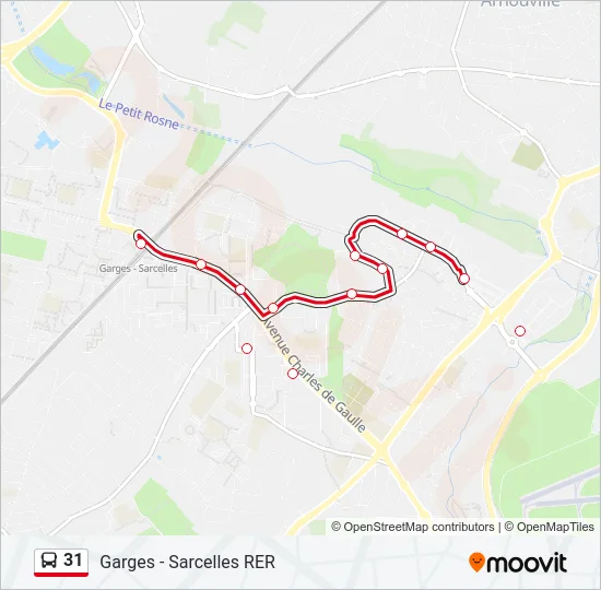 31 Bus Line Map