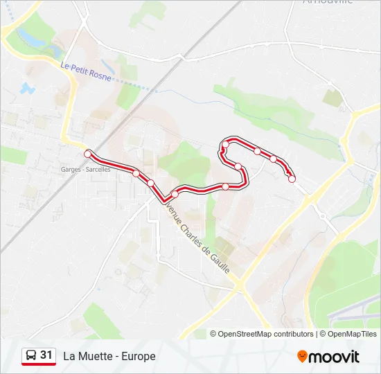 31 Bus Line Map