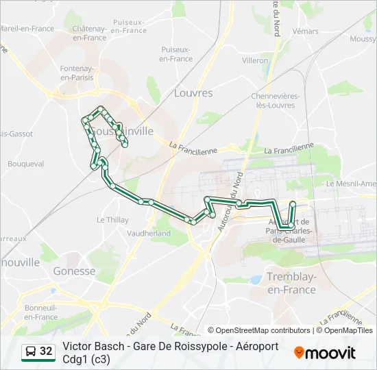 32 Bus Line Map