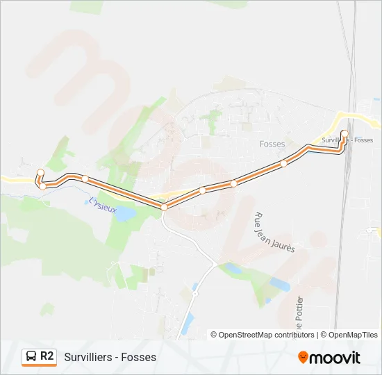 R2 Bus Line Map
