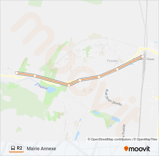 R2 Bus Line Map
