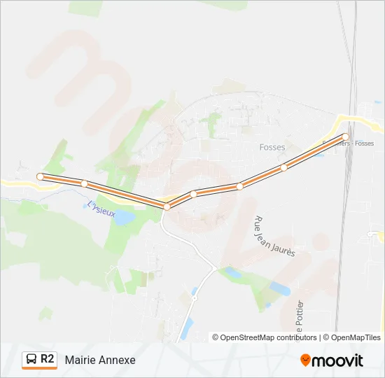 R2 Bus Line Map