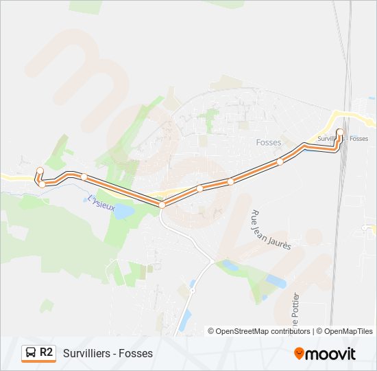 Mapa de R2 de autobús