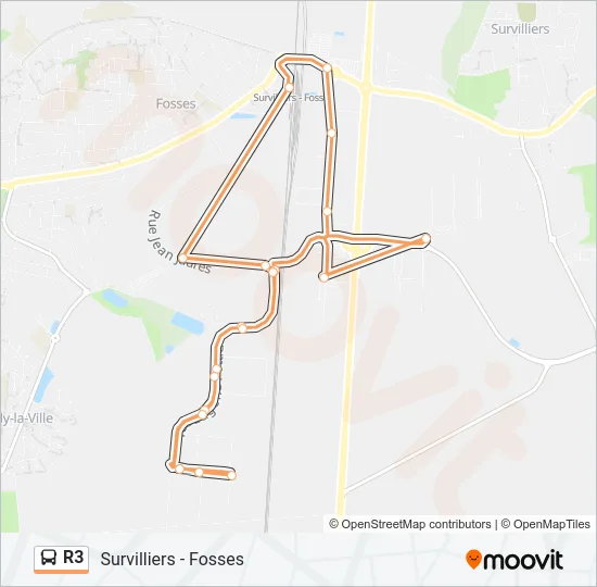 R3 Bus Line Map