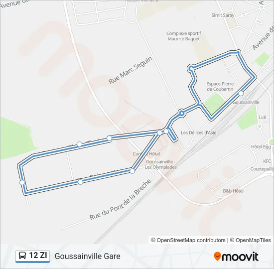12 ZI Bus Line Map