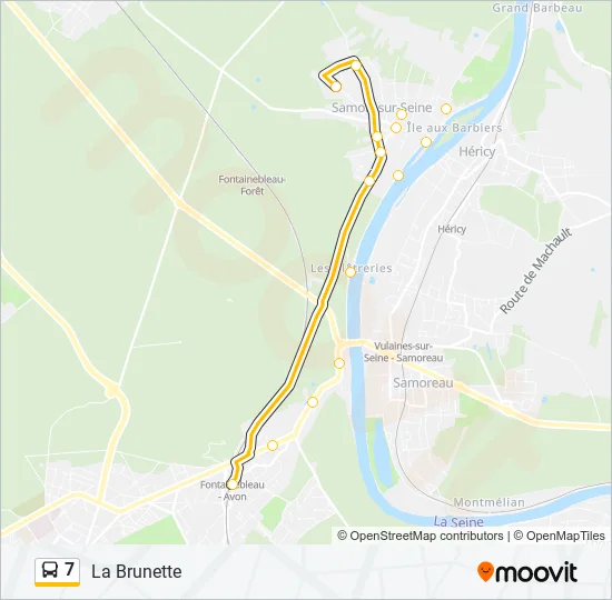 7 Bus Line Map