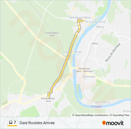 7 Bus Line Map