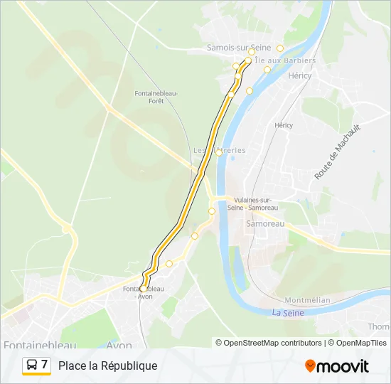 7 Bus Line Map