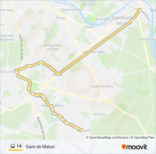 14 Bus Line Map