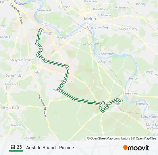 23 Bus Line Map