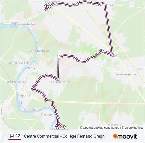 42 Bus Line Map