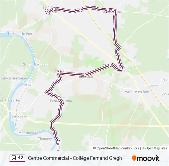 42 Bus Line Map