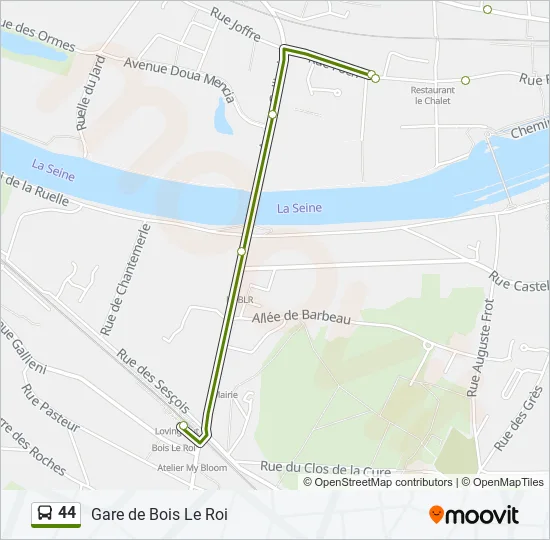 44 Bus Line Map