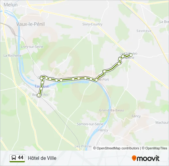 44 Bus Line Map