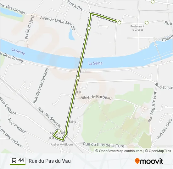 44 Bus Line Map