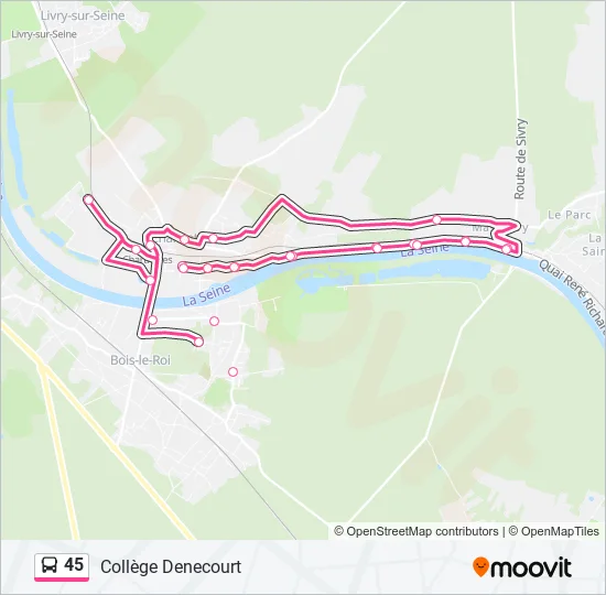 45 Bus Line Map