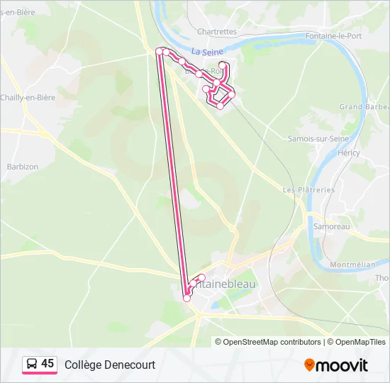 45 Bus Line Map