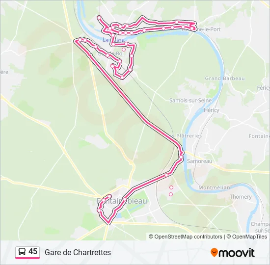 45 Bus Line Map