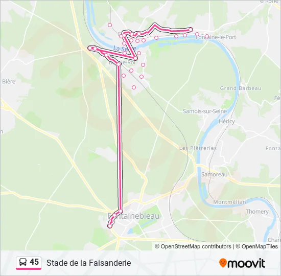 45 Bus Line Map