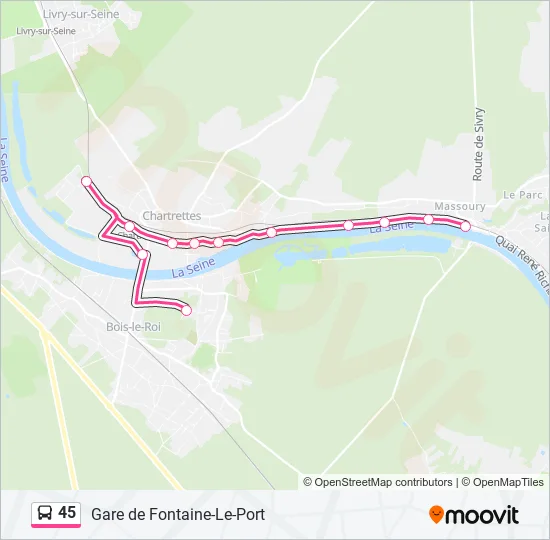 45 Bus Line Map