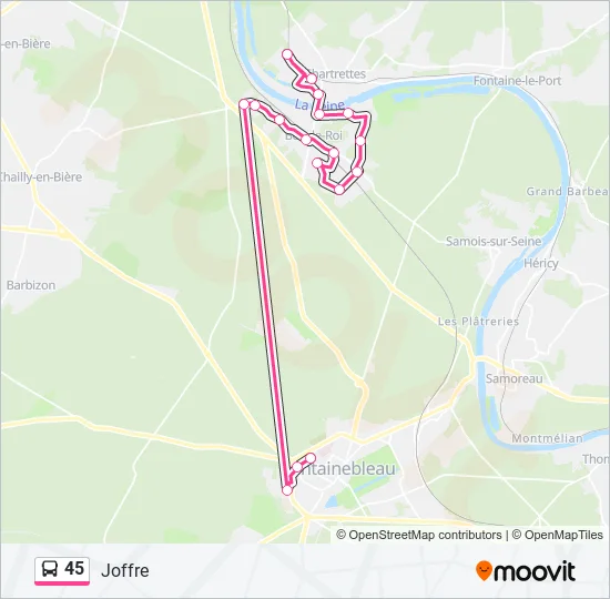 45 Bus Line Map