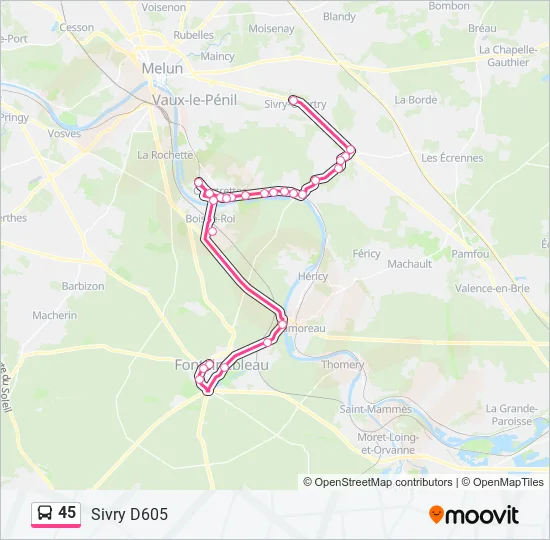 45 Bus Line Map