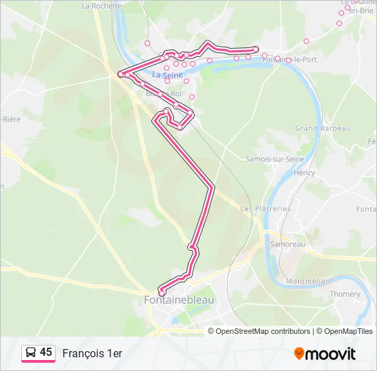 45 Bus Line Map