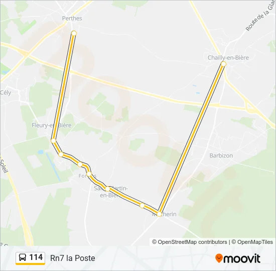 114 Bus Line Map