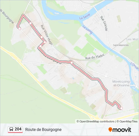 204 Bus Line Map
