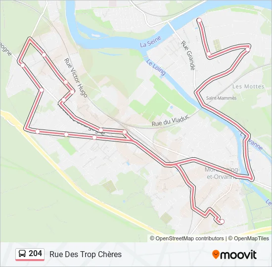 204 Bus Line Map