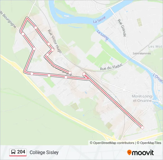 204 Bus Line Map