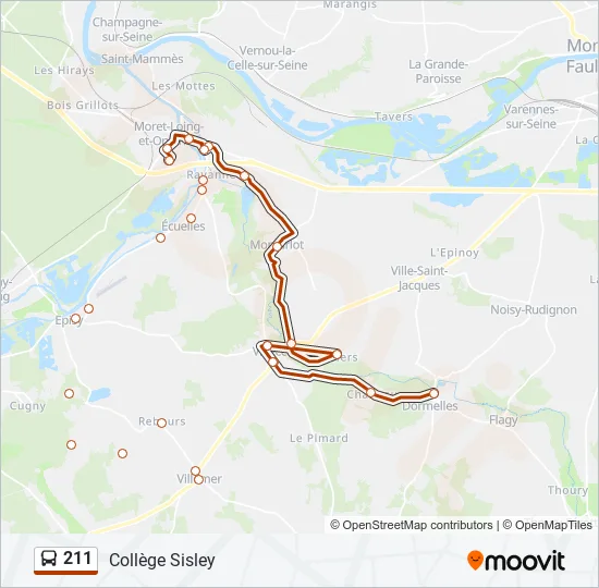 211 Bus Line Map