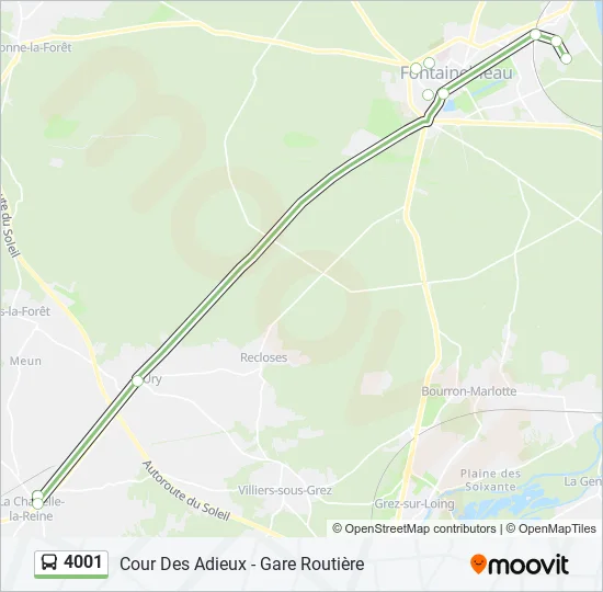 4001 Bus Line Map
