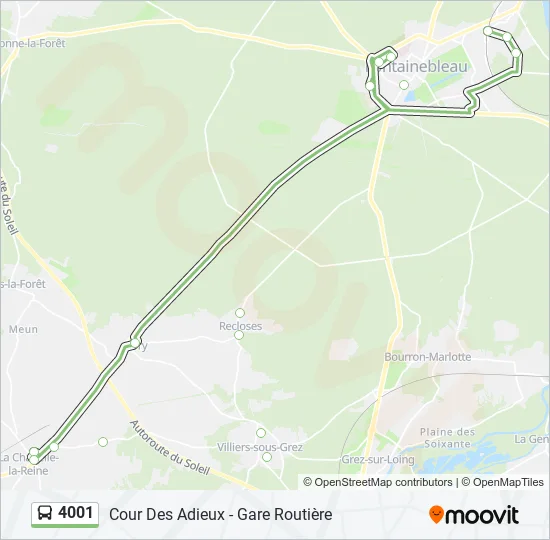 4001 Bus Line Map