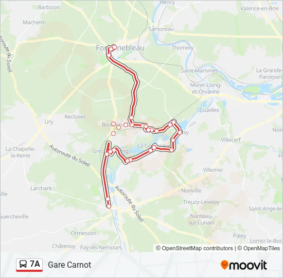 7A Bus Line Map