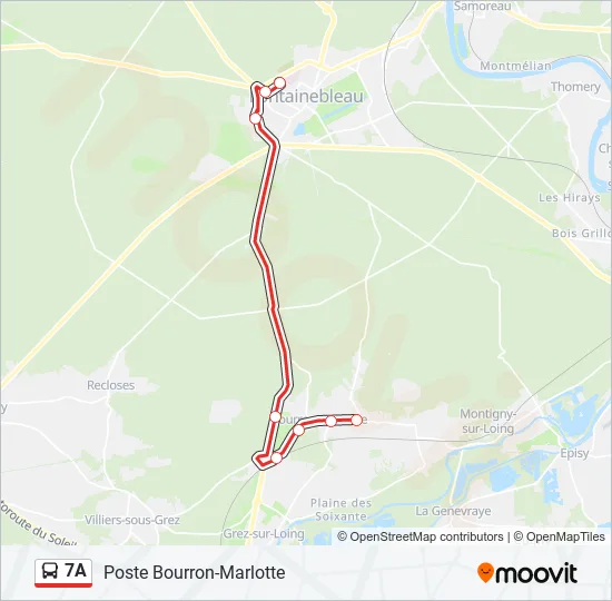 7A Bus Line Map