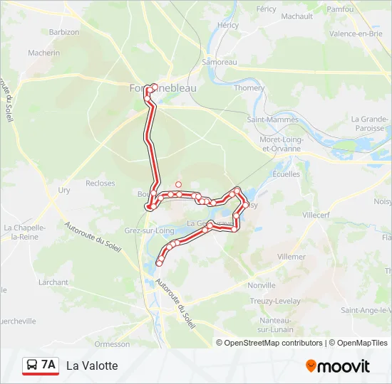 7A Bus Line Map