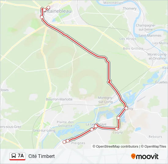 7A Bus Line Map