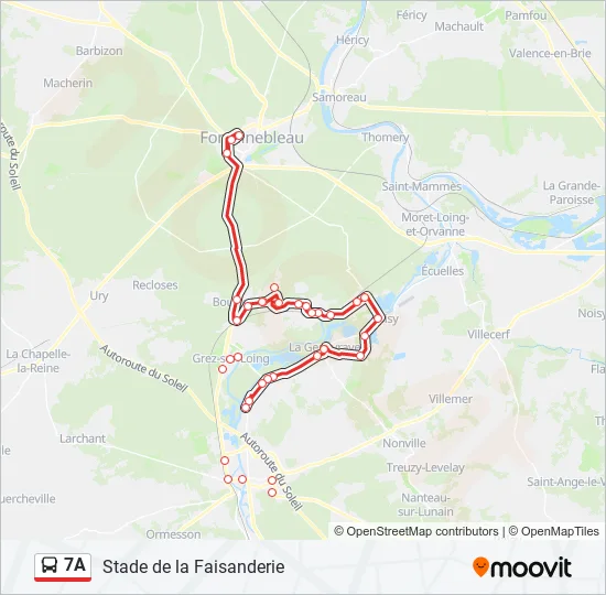 7A Bus Line Map