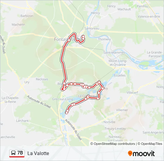 7B Bus Line Map