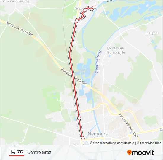7C Bus Line Map