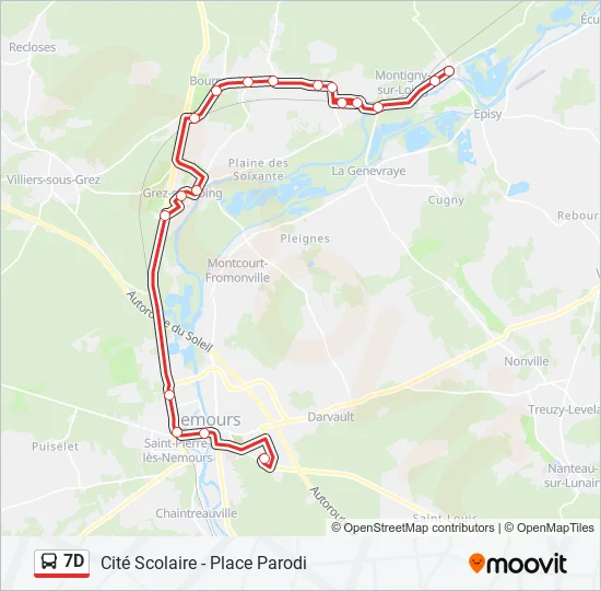 7D Bus Line Map
