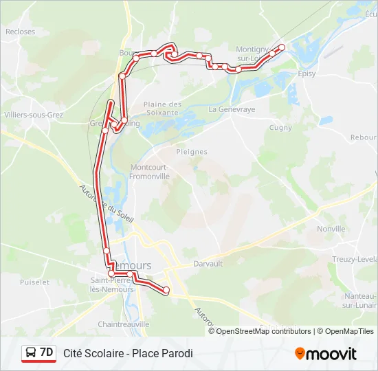 7D Bus Line Map