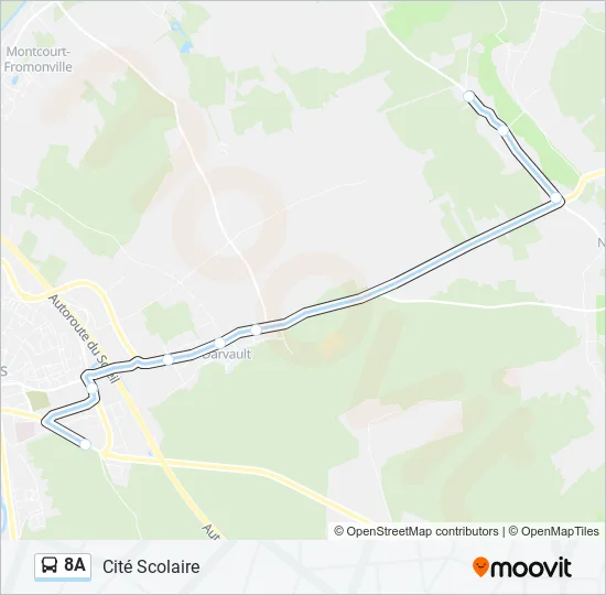 8A Bus Line Map