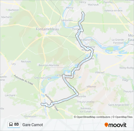8B Bus Line Map