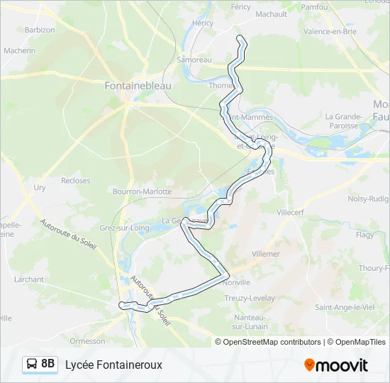 8B Bus Line Map