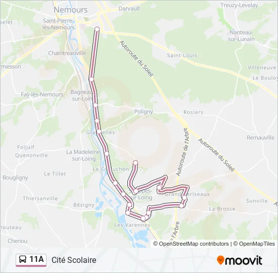 11A Bus Line Map