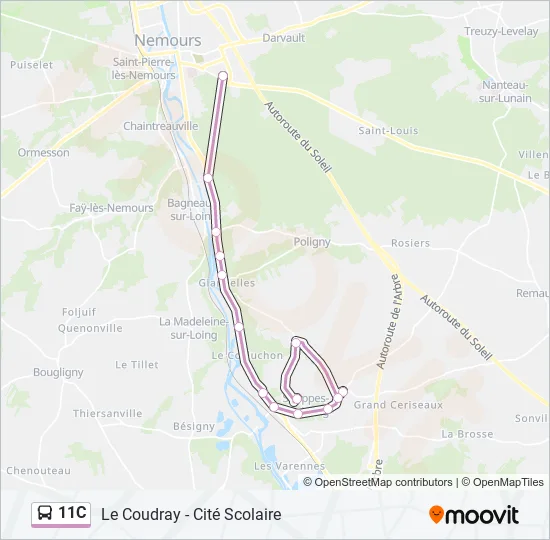 11C Bus Line Map